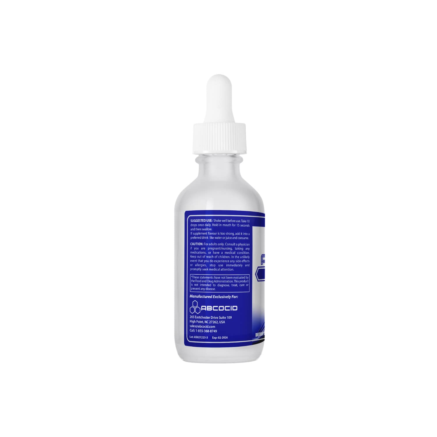 ABCOCID Apigenin 65 mg amber bottle cap protects content from light