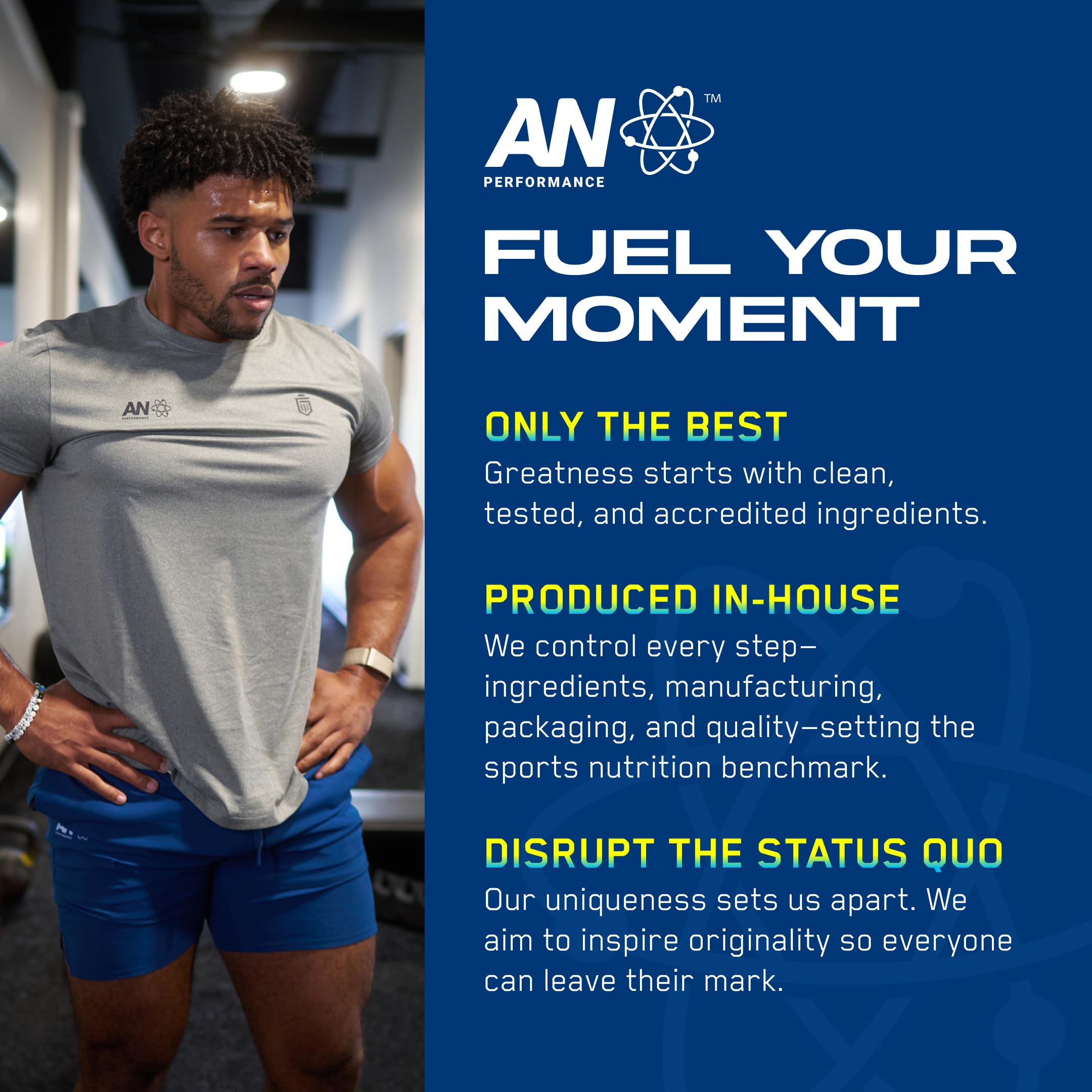 Serving scoop with powder for accurate pre-workout measurement.