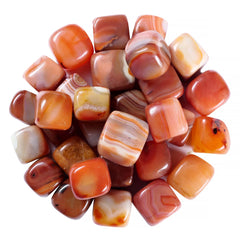 ABHISUBYA Carnelian tumbled stones bulk for meditation and home decor.