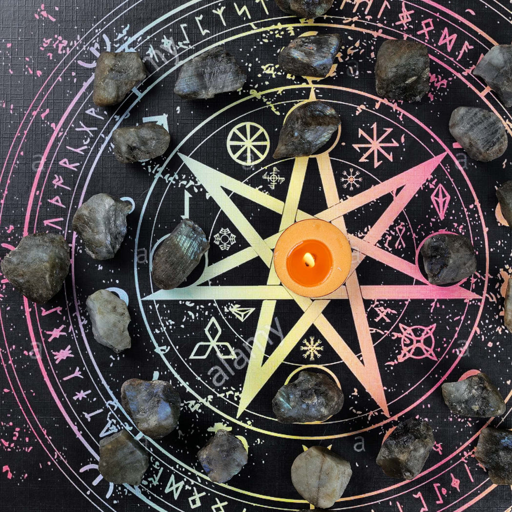 ABHISUBYA Labradorite decor stones for chakra balancing in living areas.