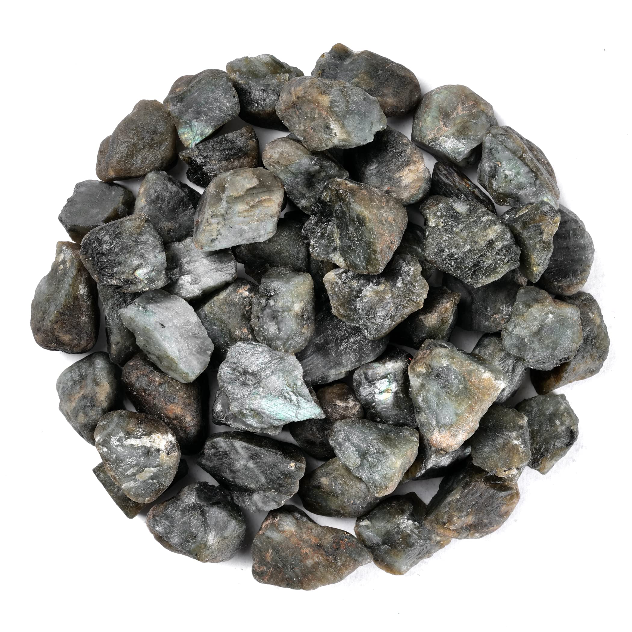 ABHISUBYA Labradorite rough rocks pack for display and crystal grids.