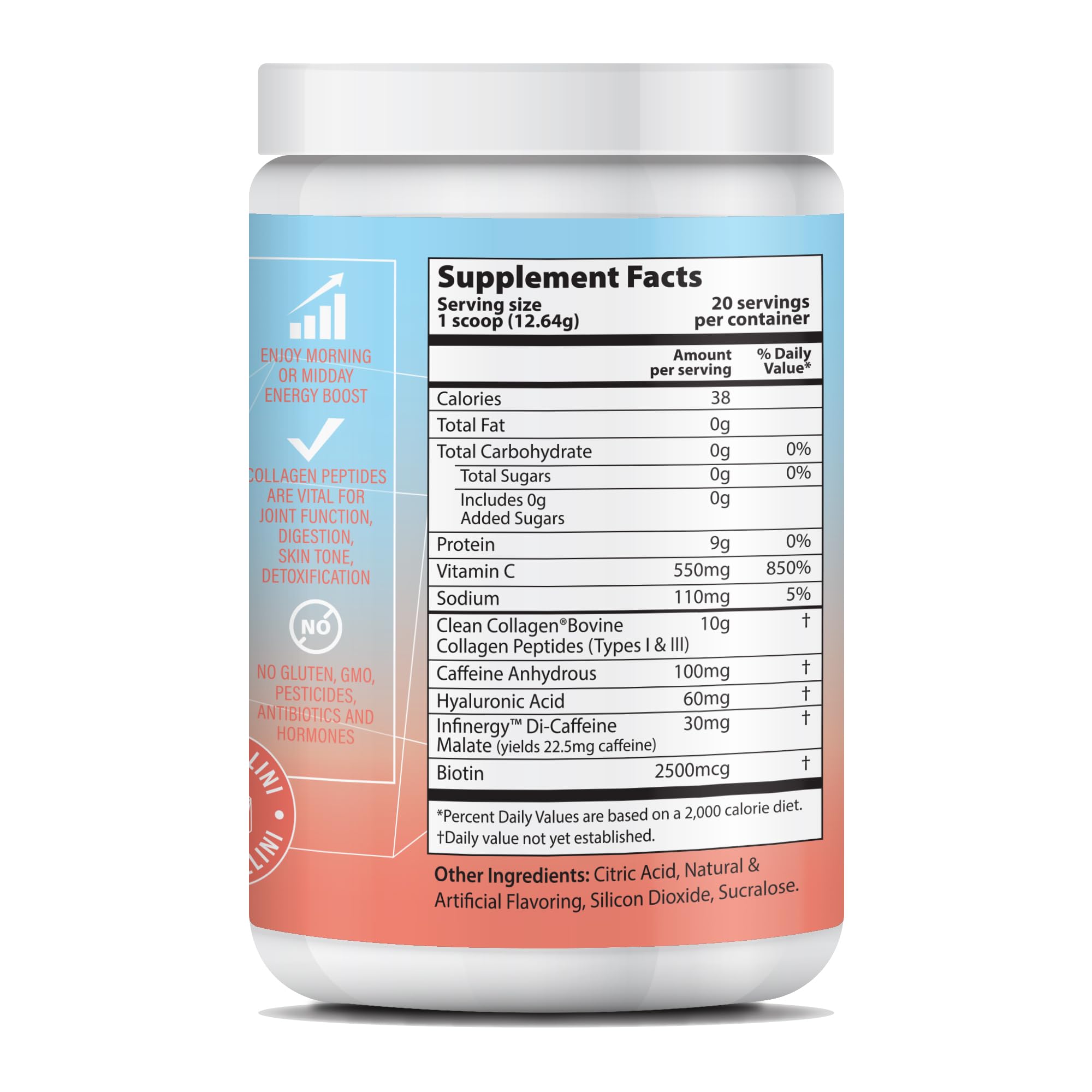 About Your Collagen Energy powder scoop with water for quick hydration and fueling mornings