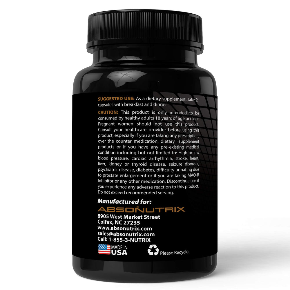 Absonutrix Cissus Quadrangularis Xtreme capsules closeup highlighting 1600mg potency