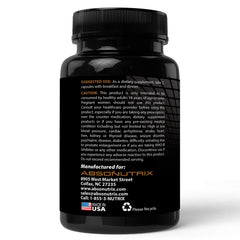 Absonutrix Cissus Quadrangularis Xtreme capsules closeup highlighting 1600mg potency