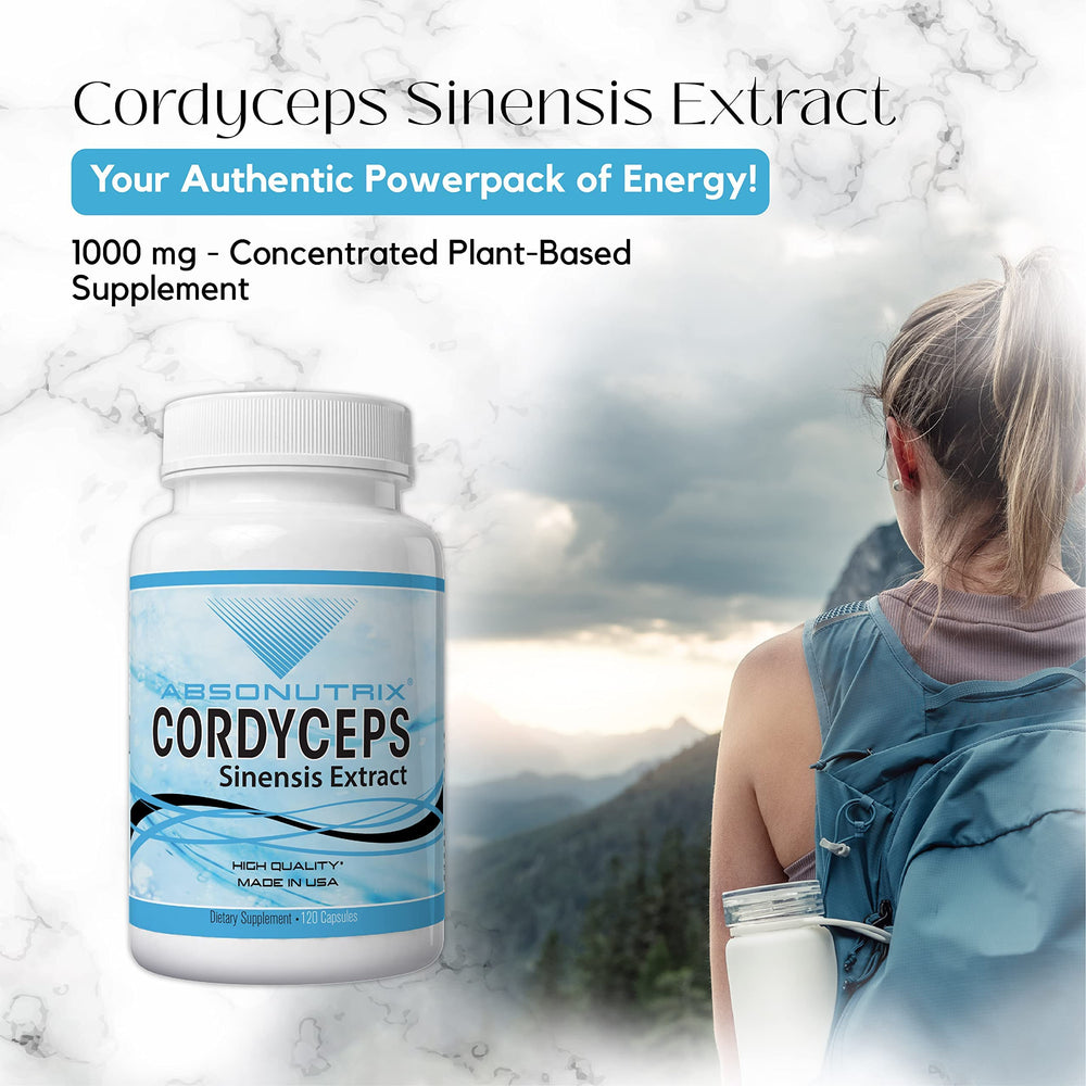 Absonutrix Cordyceps serving image highlights 60 servings per bottle.