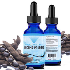 Absonutrix Mucuna Pruriens liquid bottle emphasizes fast absorption for quicker support.