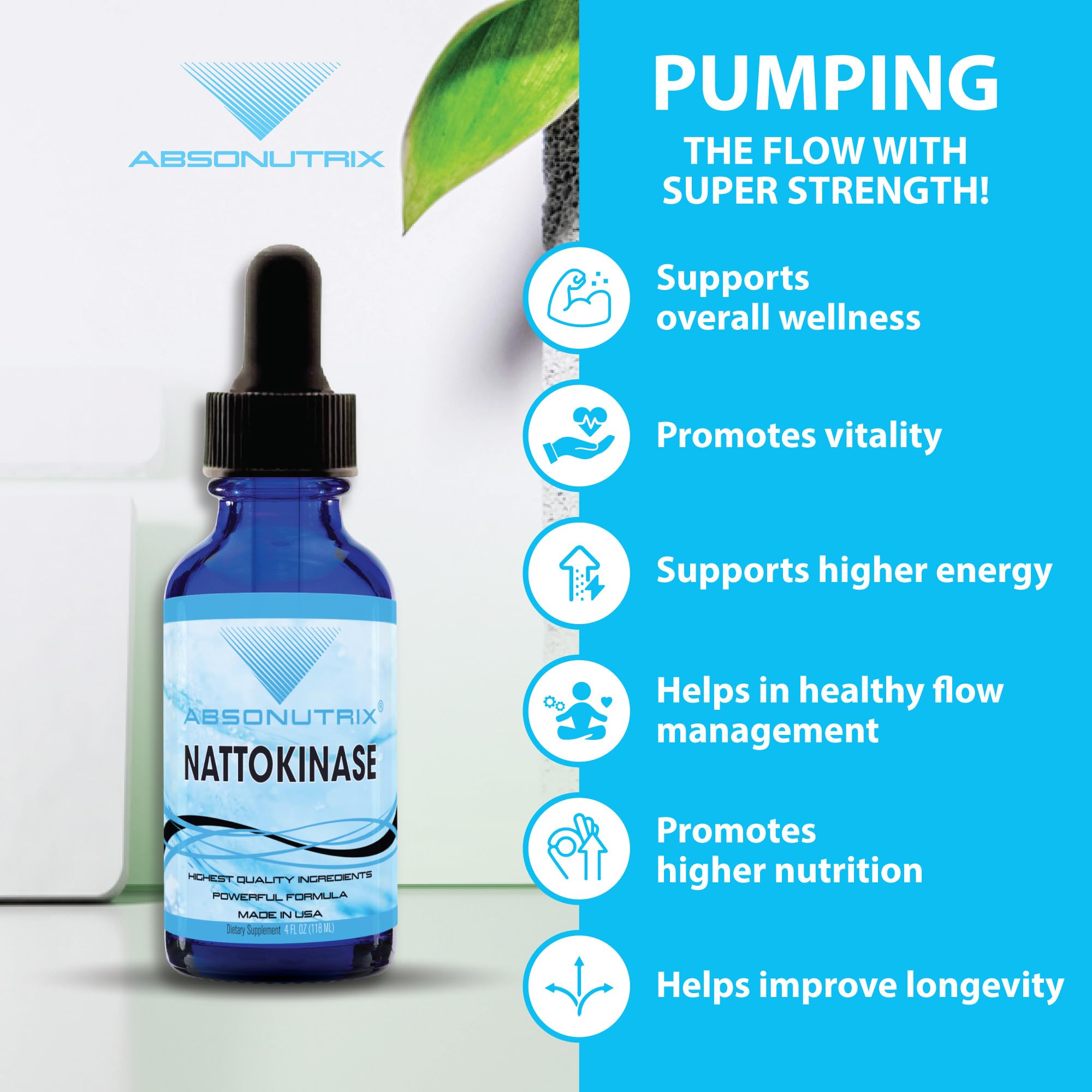 Absonutrix nattokinase label closeup showcases product branding