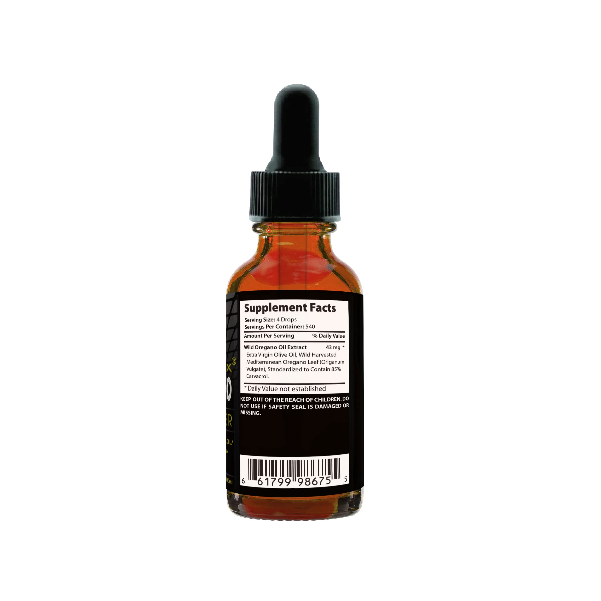 Absonutrix Oil of Oregano amber bottle emphasizes freshness.