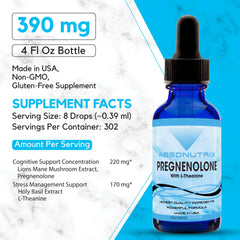 Absonutrix Pregnenolone with L-Theanine dropper enables precise daily dosing