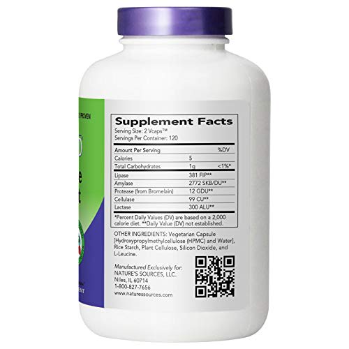 Close-up of AbsorbAid bottle pouring capsules for quick digestion support during meals.