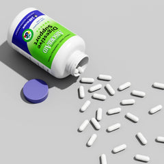 AbsorbAid Digestive Enzymes bottle label highlights natural plant-based formula.