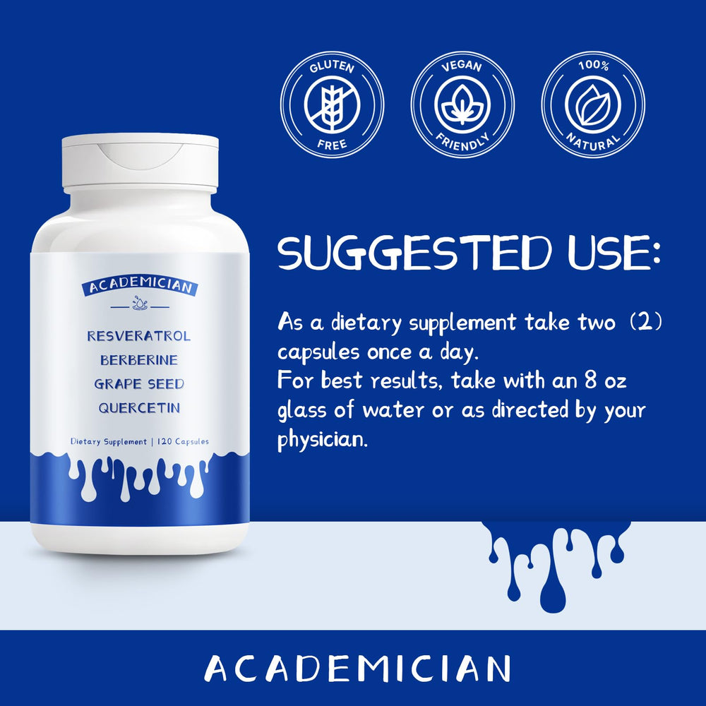 120-count bottle of ACADEMICIAN capsules ready for daily use