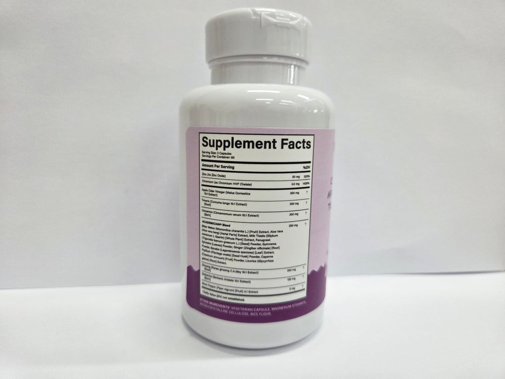 ACADEMICIAN daily routine capsule kit arranged for convenient use.
