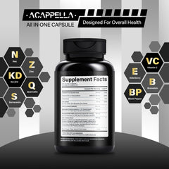 ACAPPELLA immune-support capsules close-up showing daily wellness potential.