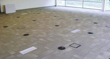 Access Floor Systems AirFuse Swirl Diffuser mounts to top floor panel for easy installation