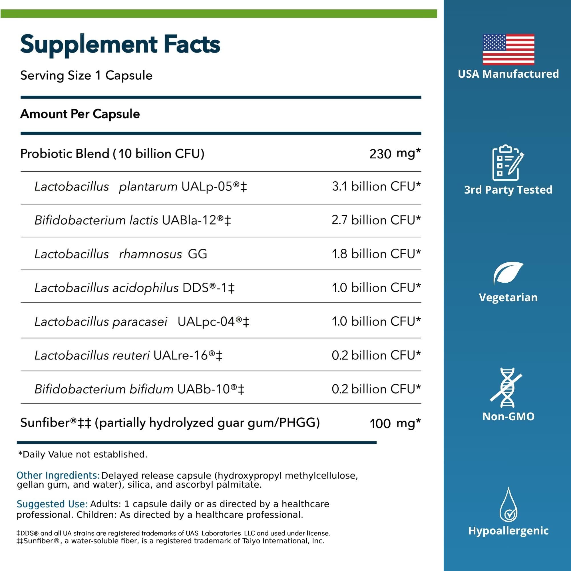 AccuBiotic capsules close-up designed for gut support.