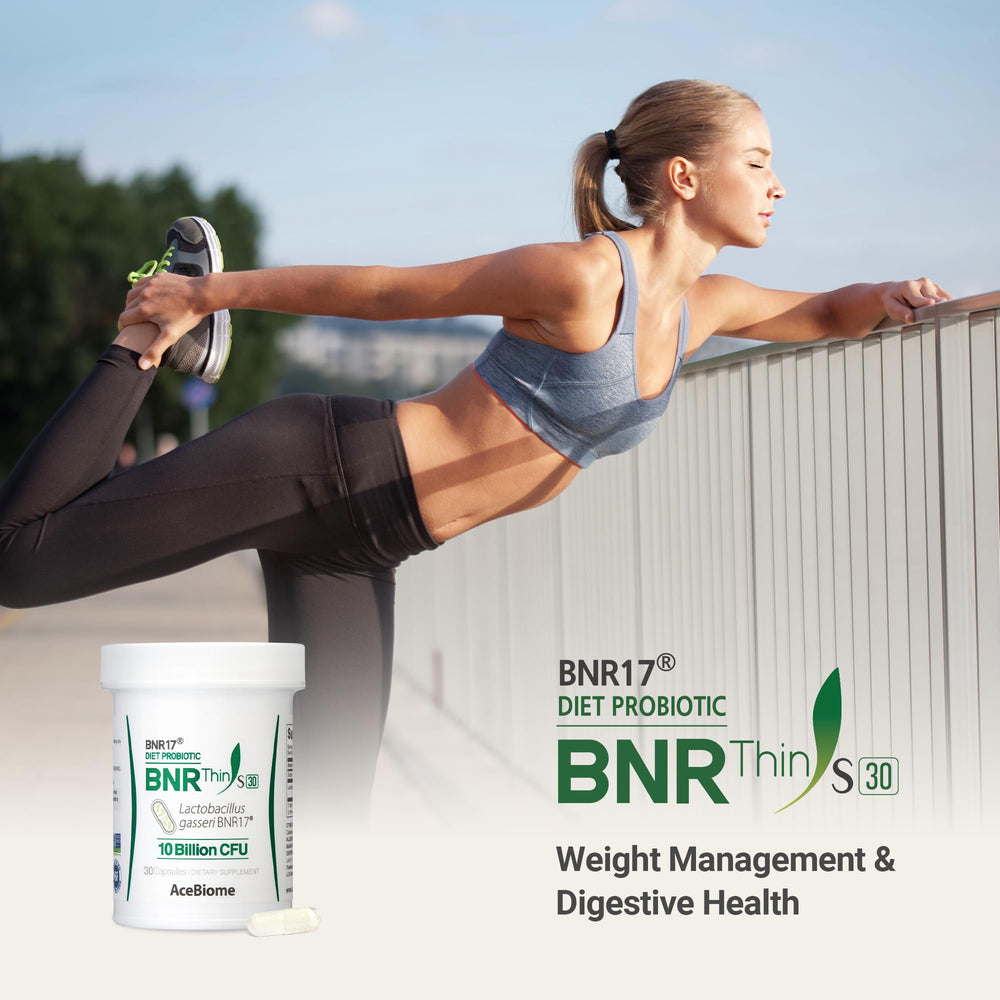 AceBiome BNRThin S30 prebiotic FOS component visible on packaging