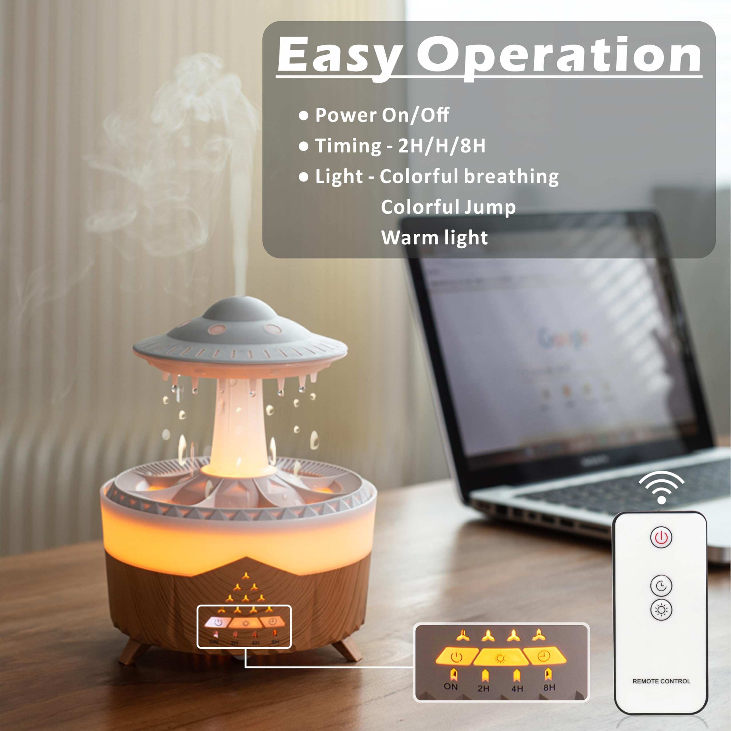 AChoice4U diffuser displaying timer functions for customized sessions.