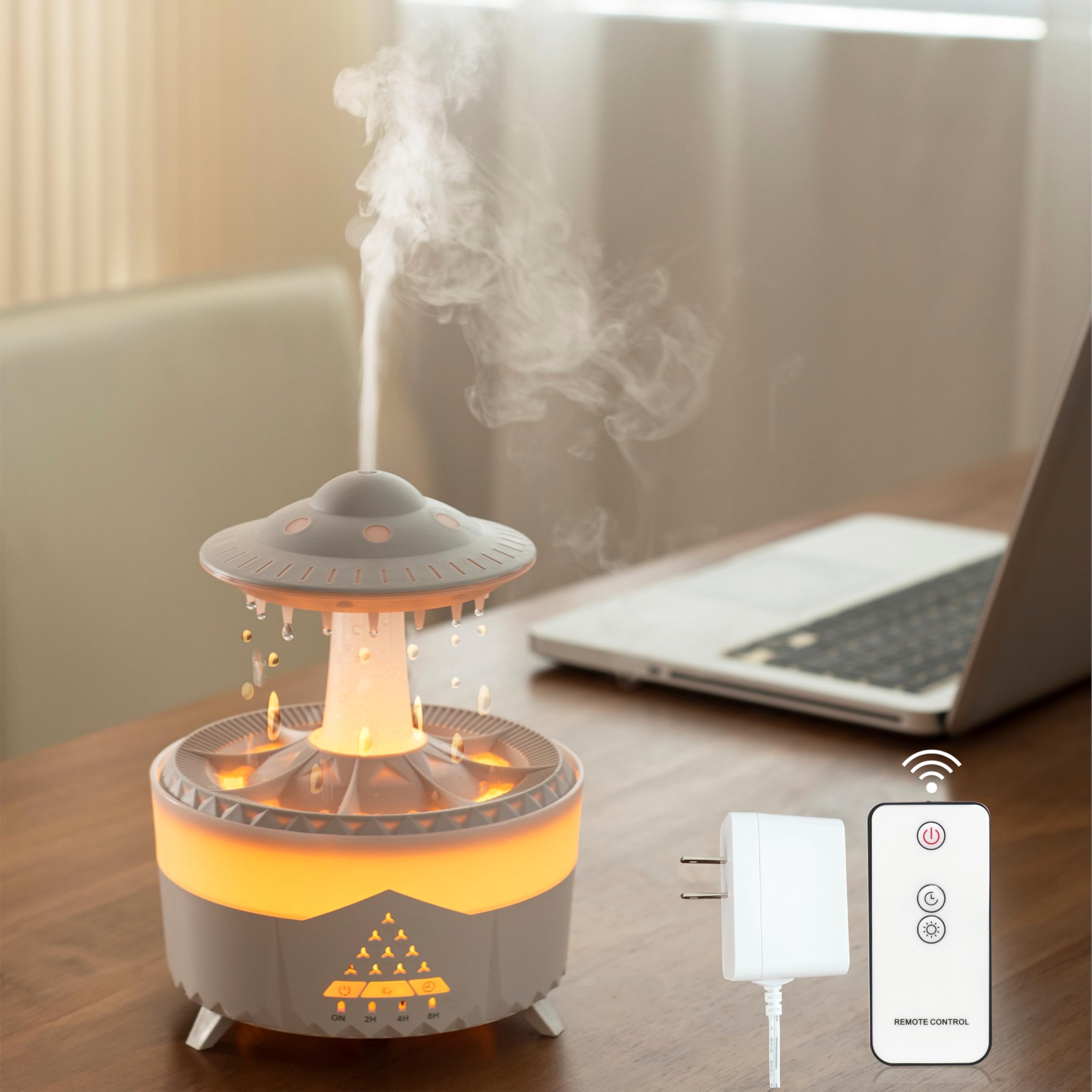 AChoice4U UFO Raindrop Diffuser with a modern design for relaxation.