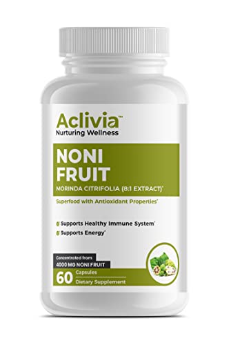 Aclivia Hawaiian Noni capsules closeup showing smooth pills.