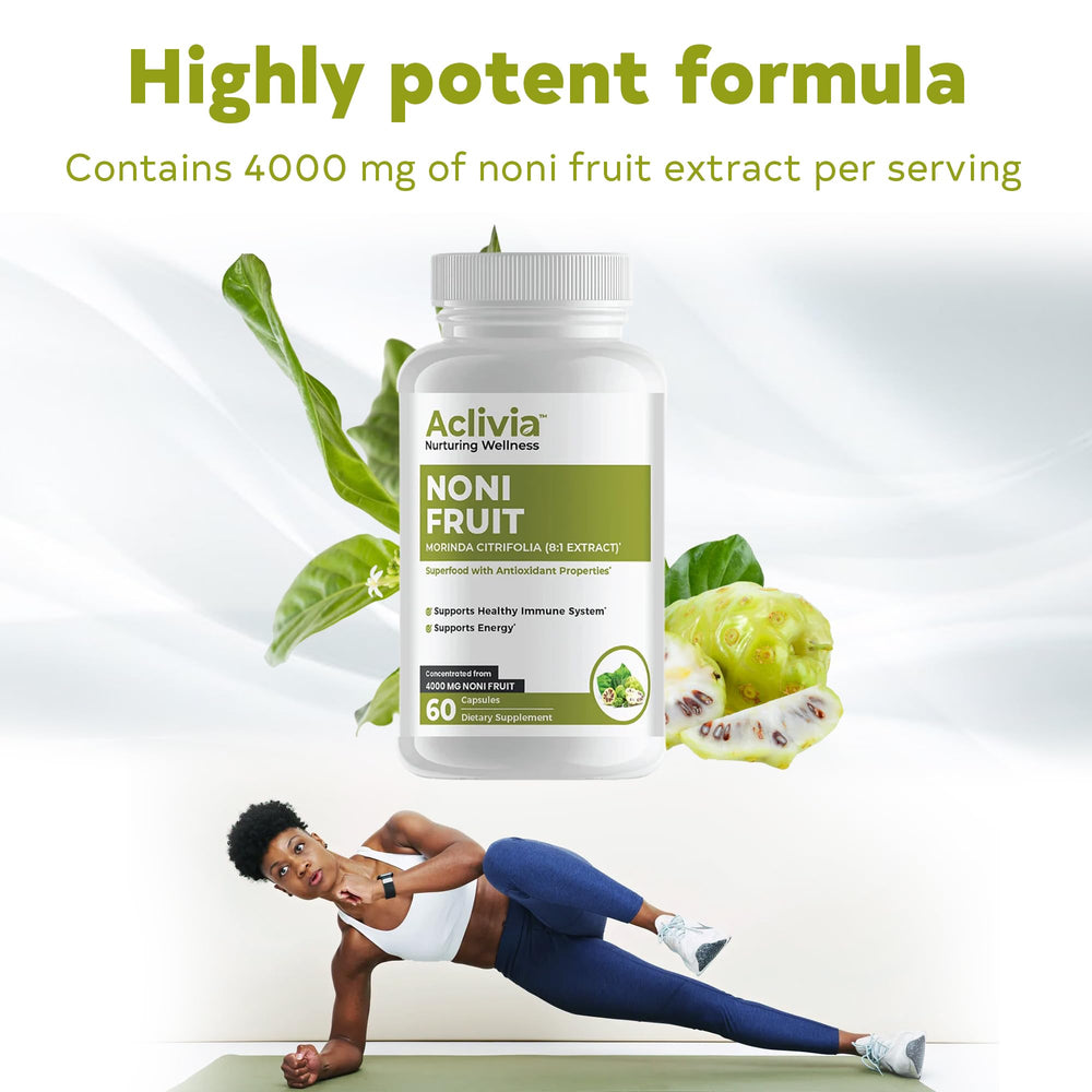 Aclivia Noni pill count 60 for convenient daily use.