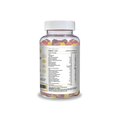 ACTIF bariatric gummies label closeup highlights organic vitamins for pre- and post-surgery nutrition.