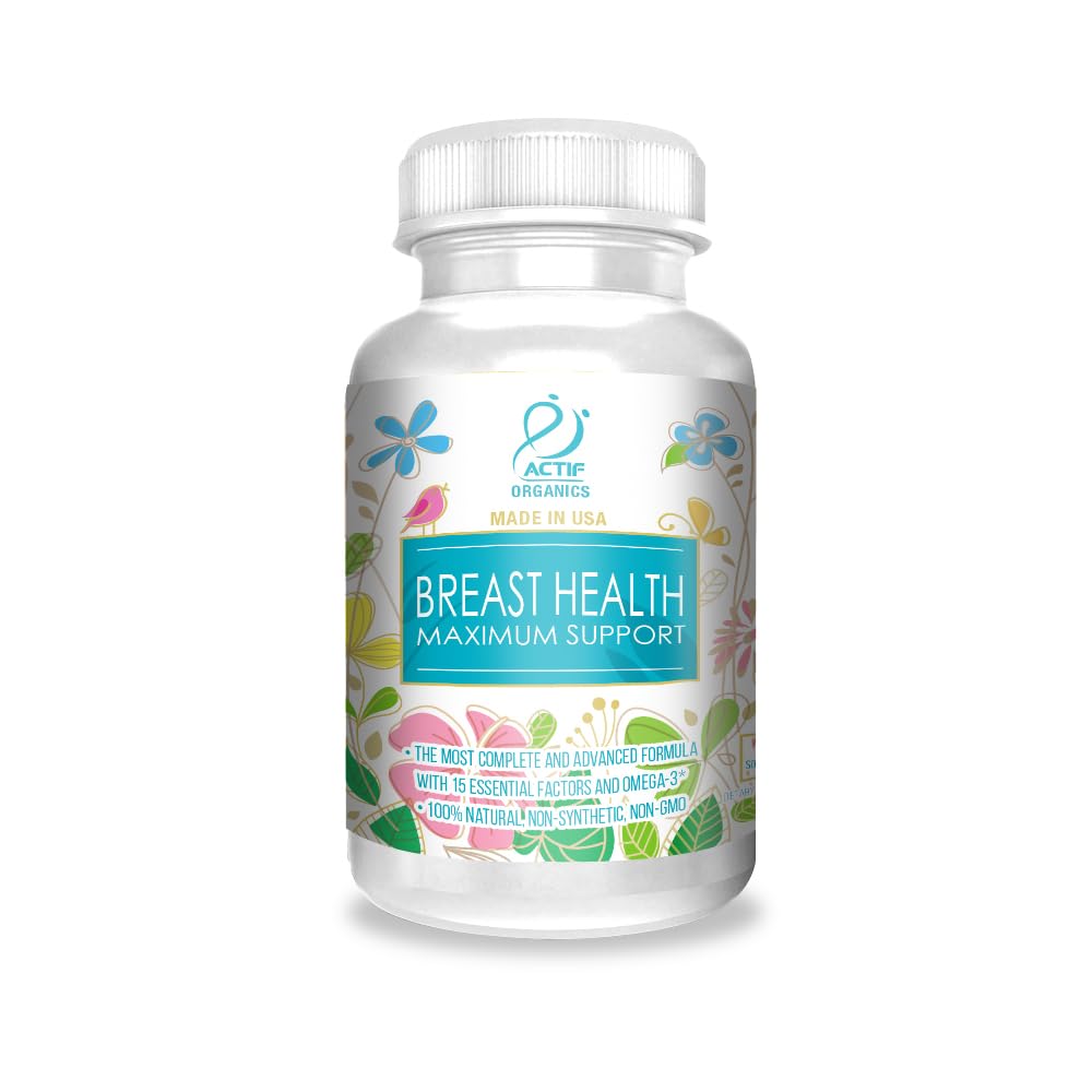 ACTIF Breast Health 15 Factors bottle showing the comprehensive formula for breast health support