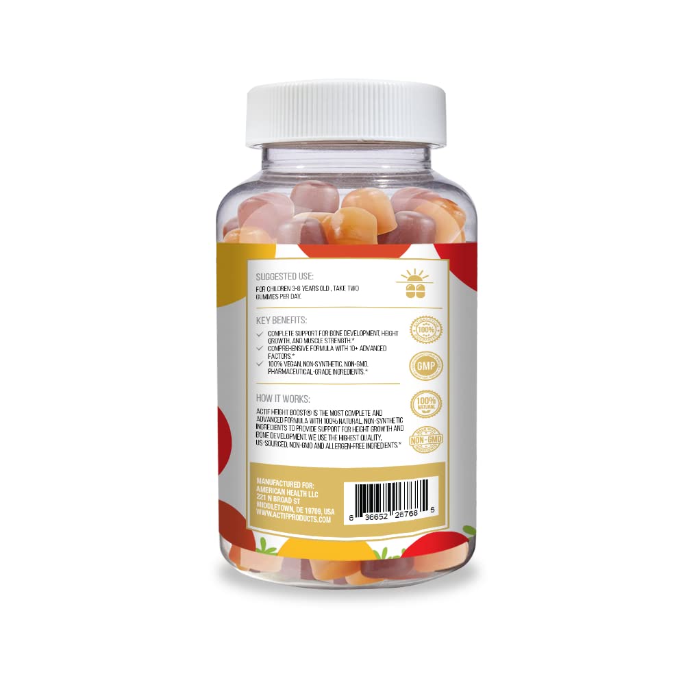 Actif Height Boost liposomal technology label emphasizing enhanced absorption