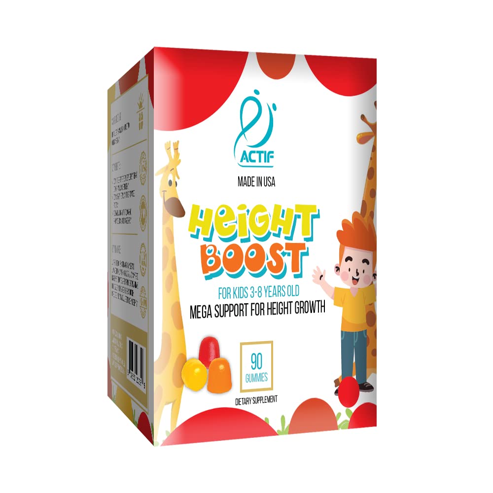 Actif Height Boost packaging box showing 60 gummies and design