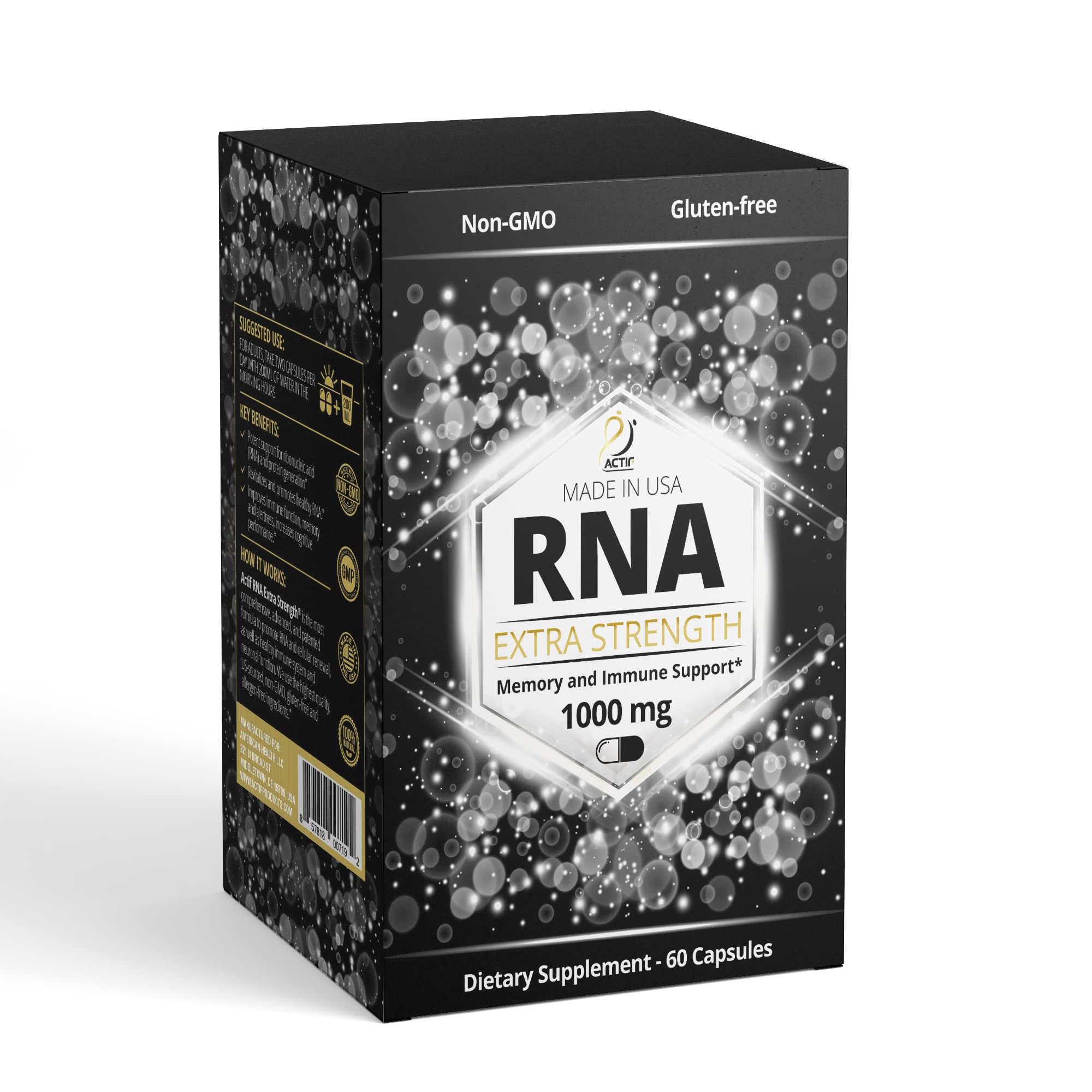 Liposomal delivery concept with ACTIF RNA for potential absorption.