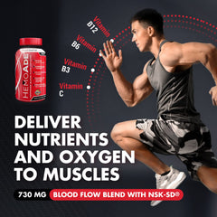 Actionetix HemoAde label detail highlights NSK-SD and B vitamins for endurance support.