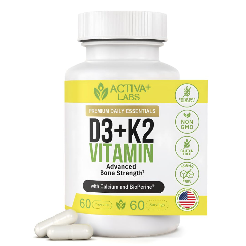 Activa Labs Vitamin D3 & K2 bottle pour for easy daily dosage