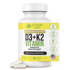Activa Labs Vitamin D3 & K2 bottle pour for easy daily dosage