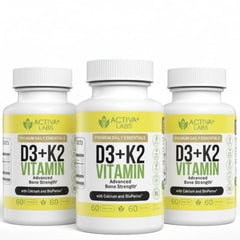 Activa Labs Vitamin D3 & K2 softcapsules for vegan bone support.