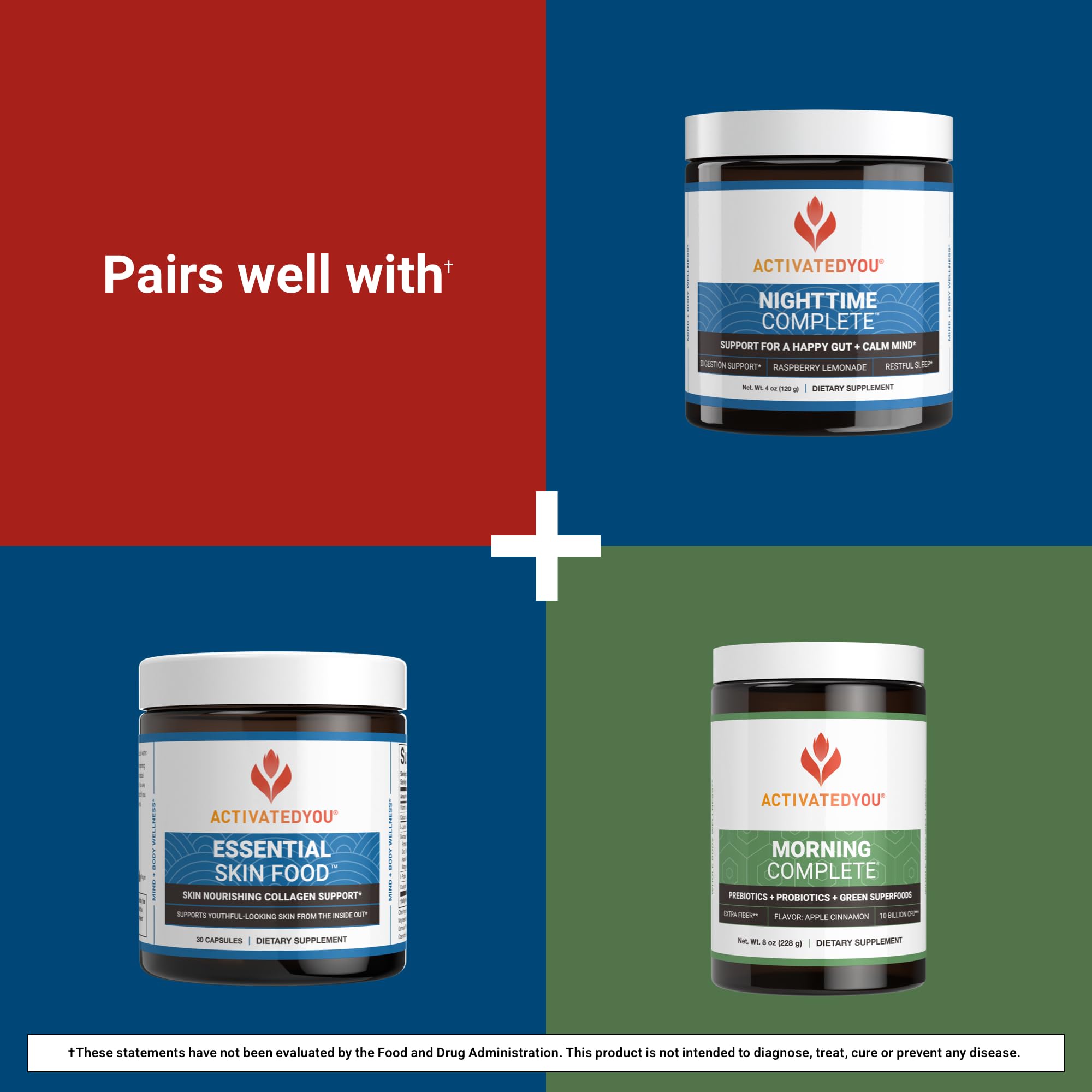 ActivatedYou Advanced Restorative Probiotic capsules contributing to radiant skin and energy.