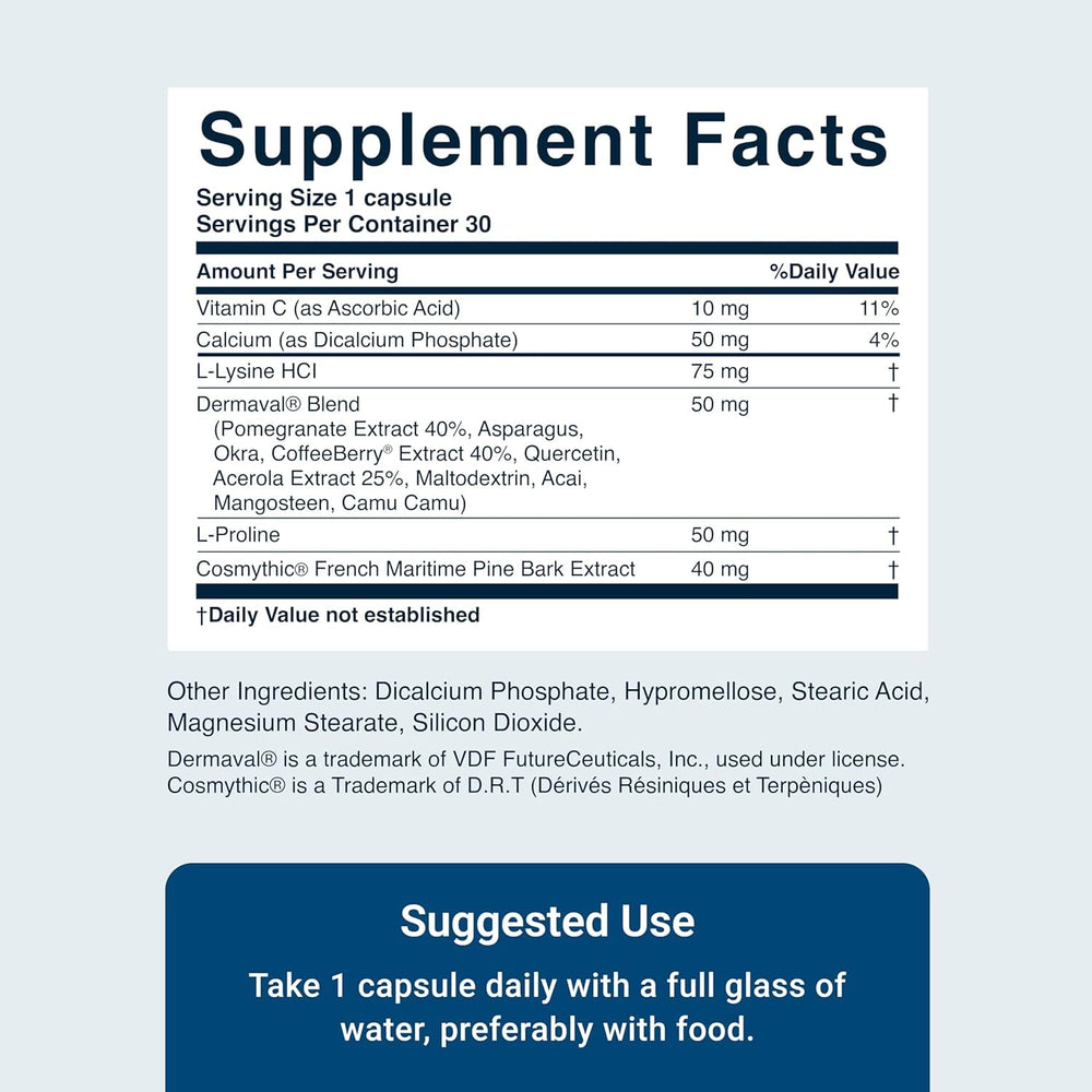 ActivatedYou Essential Skin Food bottle pour showing easy daily capsule intake for skin health.