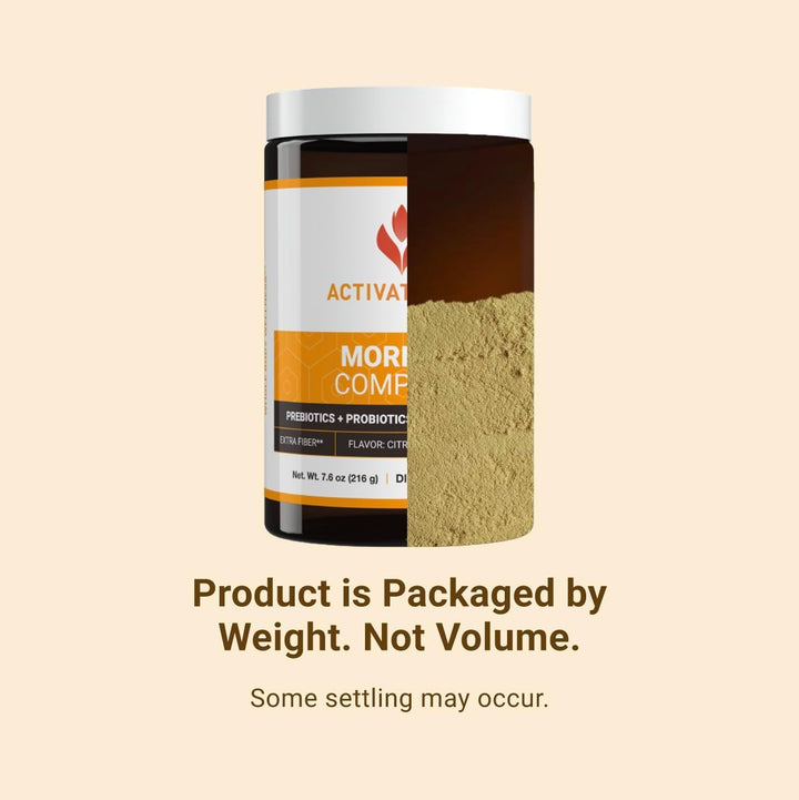 ACTIVATEDYOU Morning Complete citrus flavor suggests a refreshing morning routine.