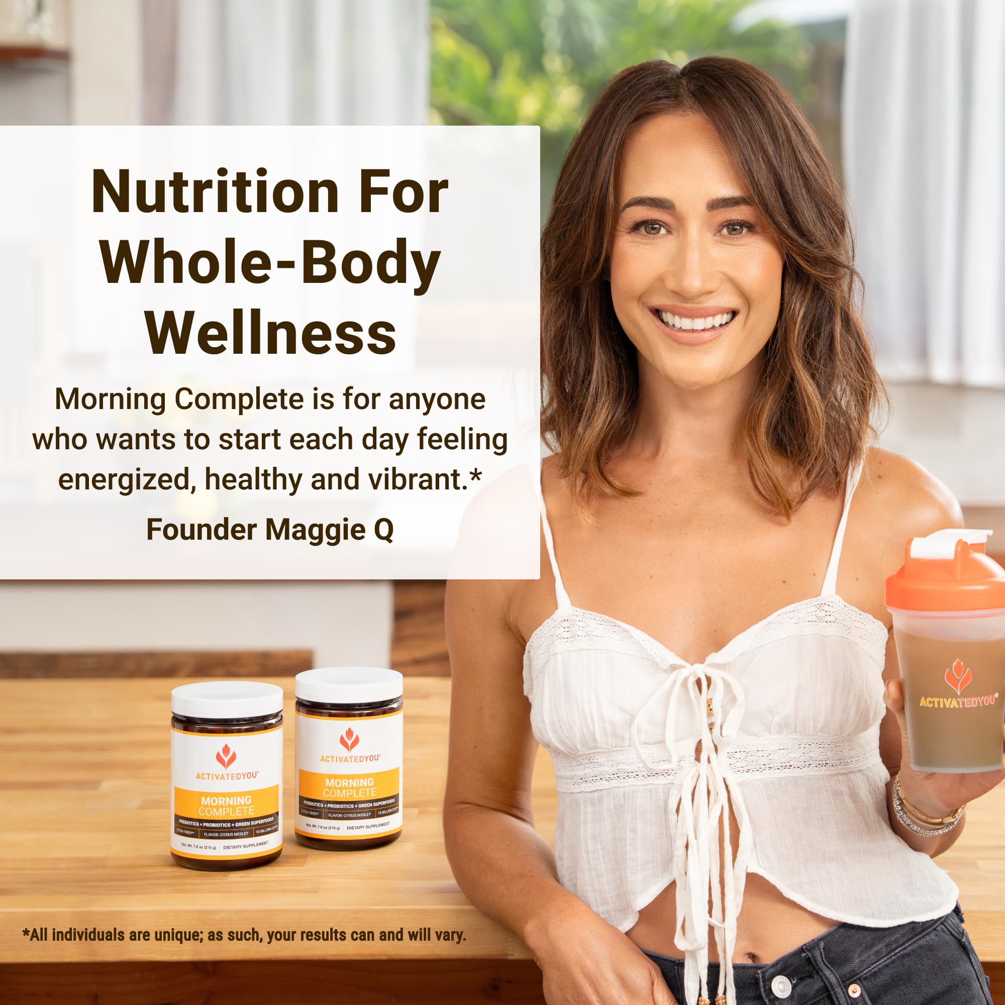 ActivatedYou Morning Complete citrus flavor close-up supports daily wellness.