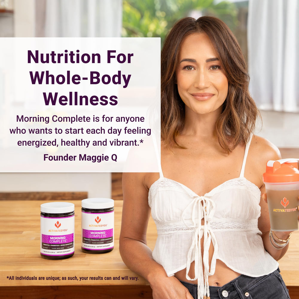 Morning routine with ActivatedYou Morning Complete provides steady energy.