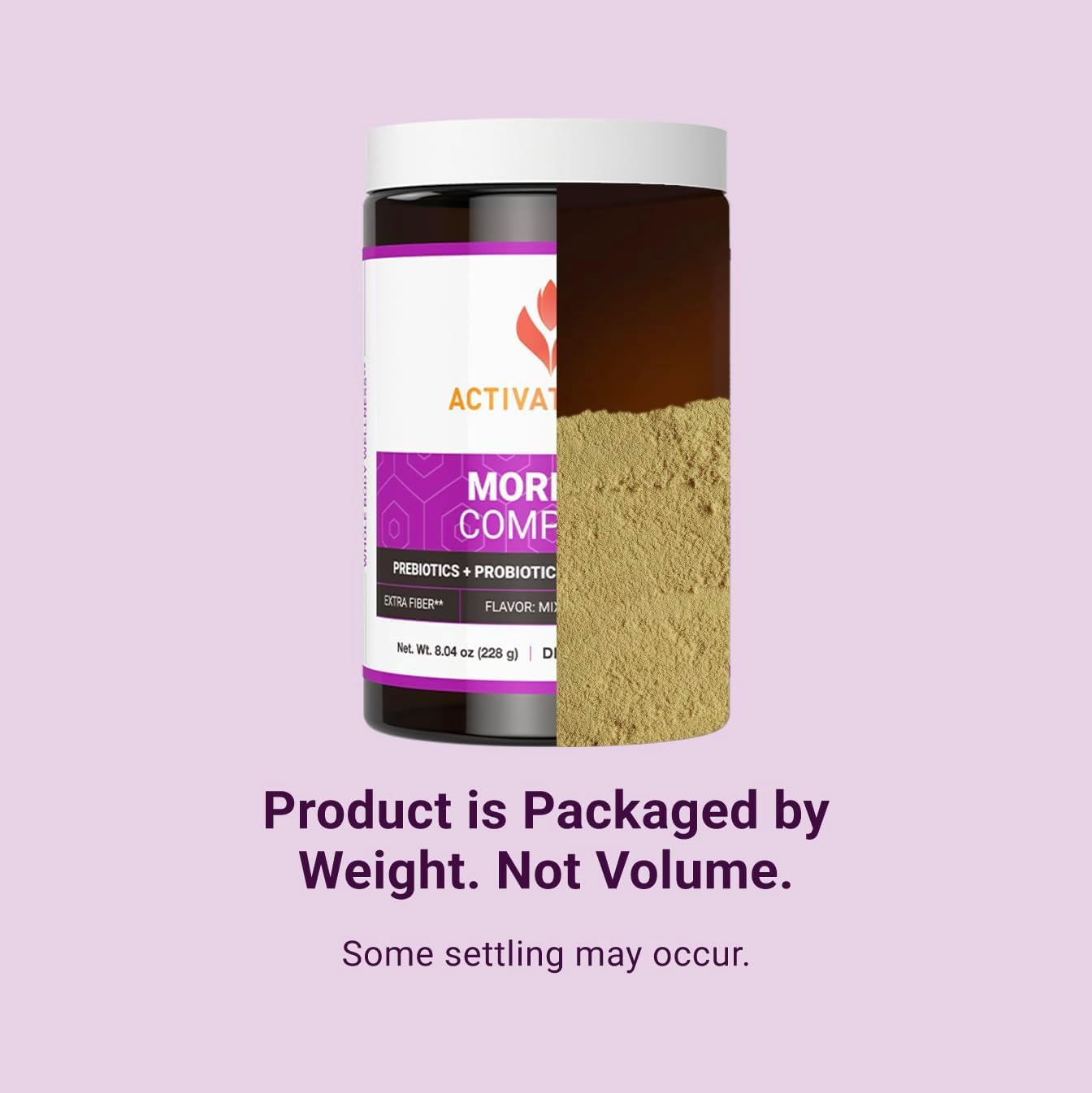 Close-up of green superfoods blend in ActivatedYou Morning Complete.