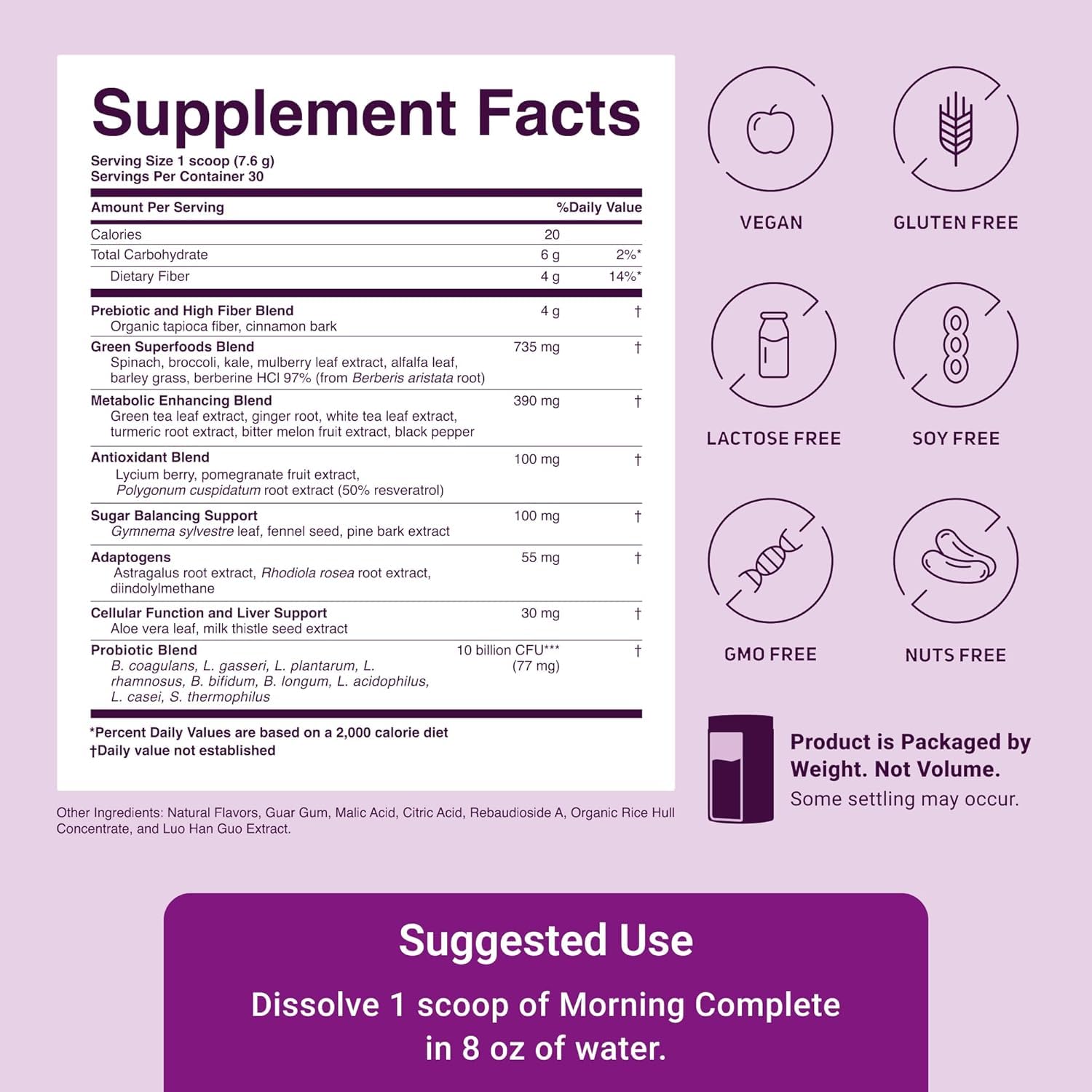 Close-up of the product label highlighting 10 Billion CFUs per serving.