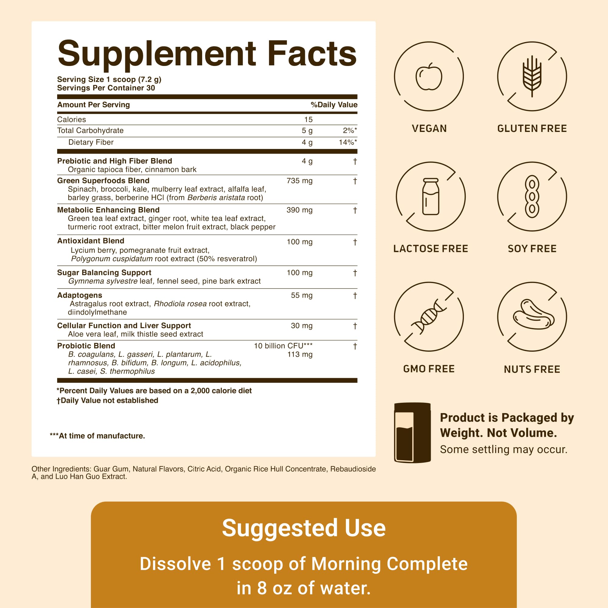 ActivatedYou Morning Complete mixed in water highlighting citrus taste and refreshing flavor.