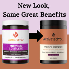 Scoop of ActivatedYou Morning Complete ready to mix in a smoothie.