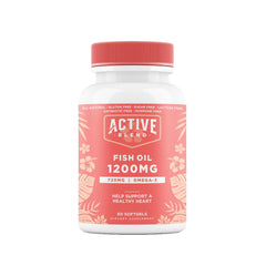 Active Blend Omega-3 softgel bottle showcases triple-strength formula for daily wellness