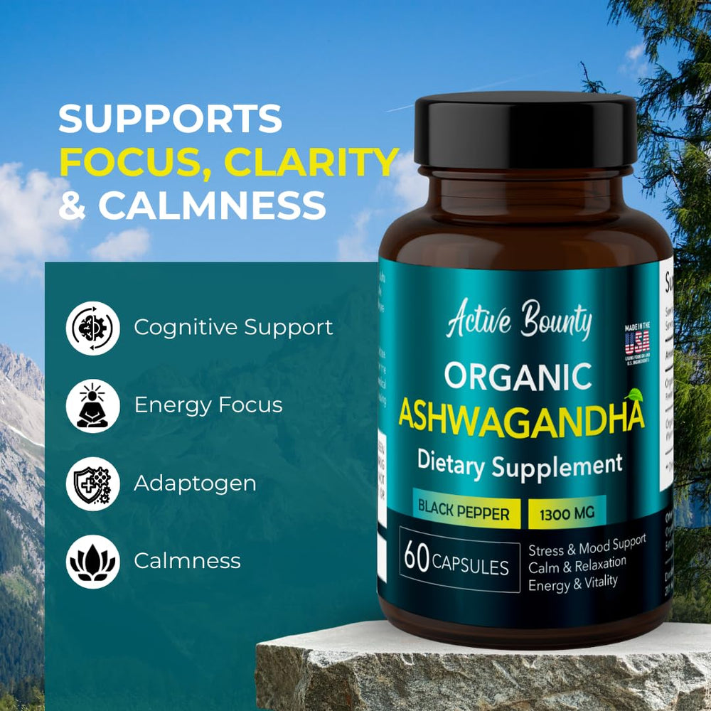 Black pepper extract shown as absorption aid in Active Bounty Ashwagandha.