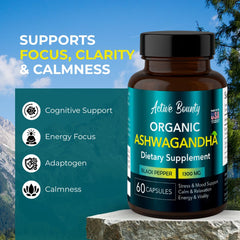 Black pepper extract shown as absorption aid in Active Bounty Ashwagandha.