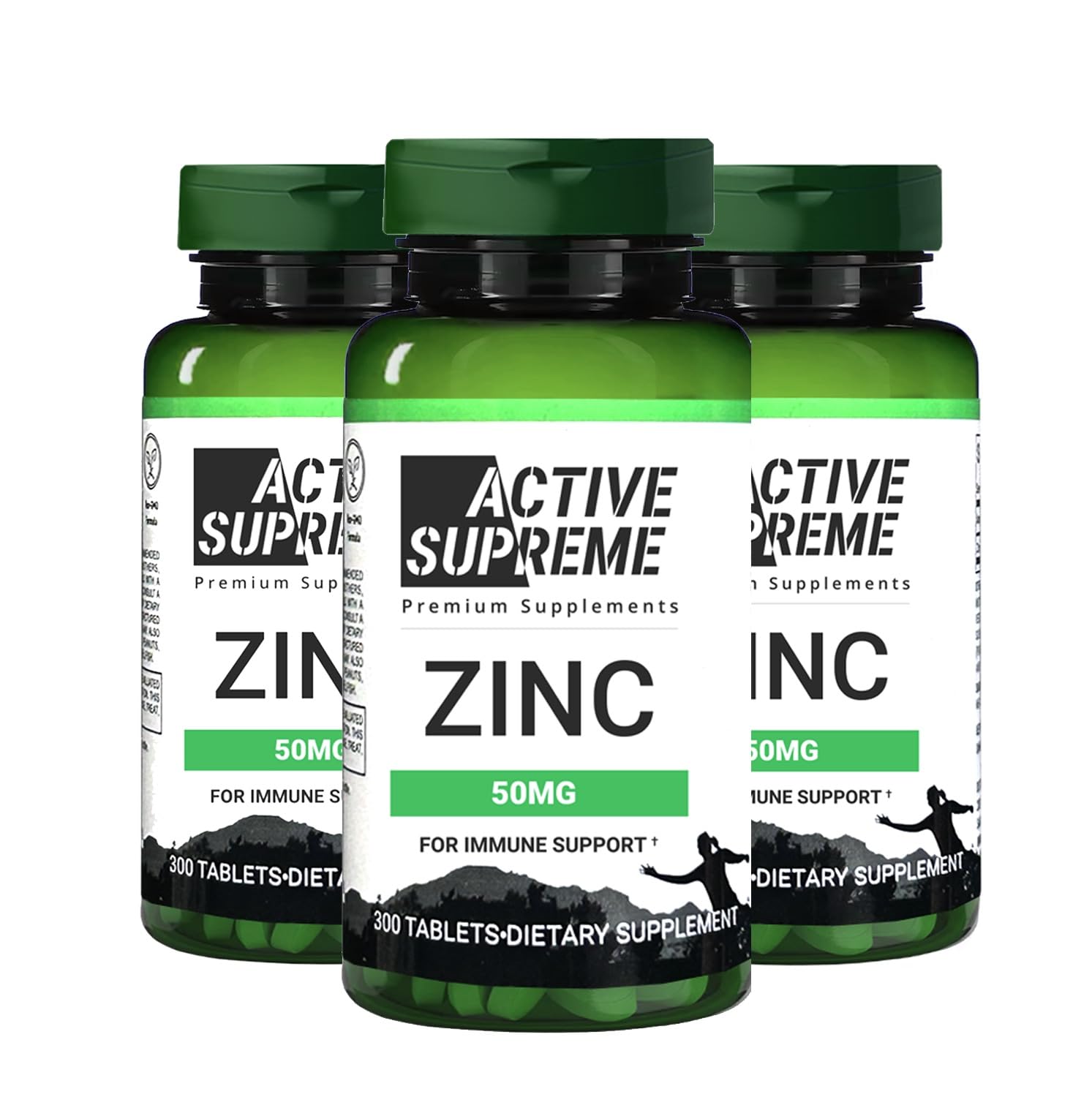 Active Supreme Zinc Citrate 50 mg bottle front view for immune support