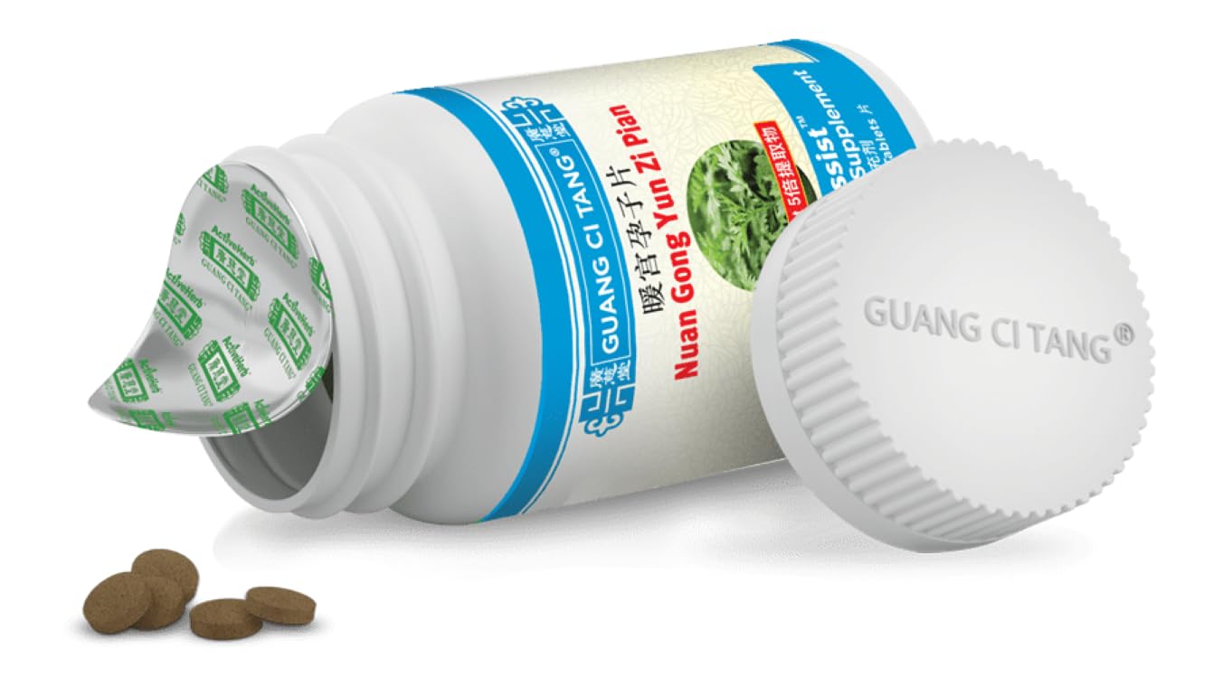 ActiveHerb Nuan Gong Yun Zi Pian tablets in hand for easy dosing