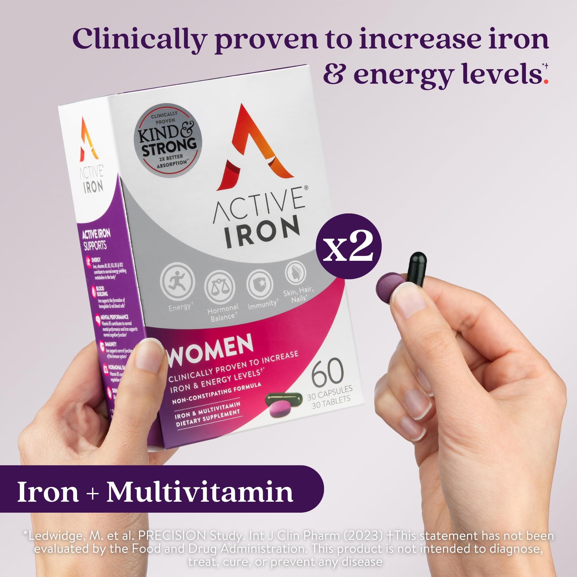 ActiveIron women's multivitamin tablets for daily wellness