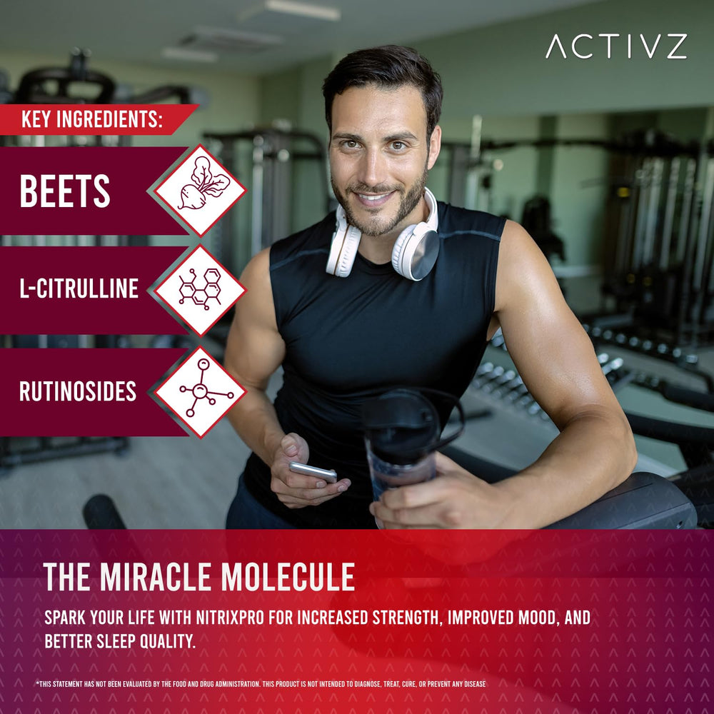 ACTIVZ NitroxPro CyLoc Dextrin image emphasizes steady energy delivery and easy mixing